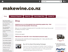 Tablet Screenshot of makewine.co.nz